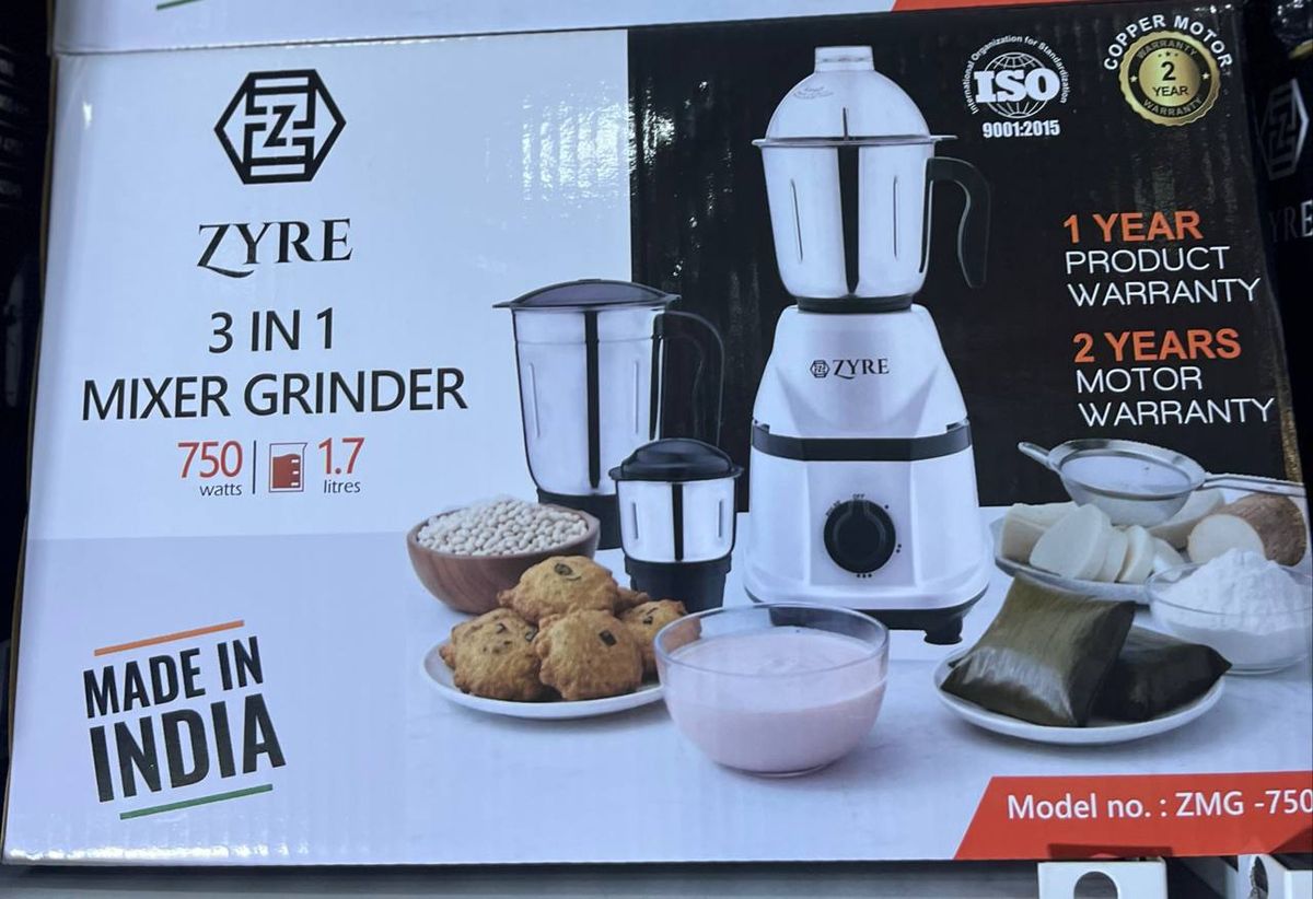 Zyre 3 in 1 Mixer Grinder