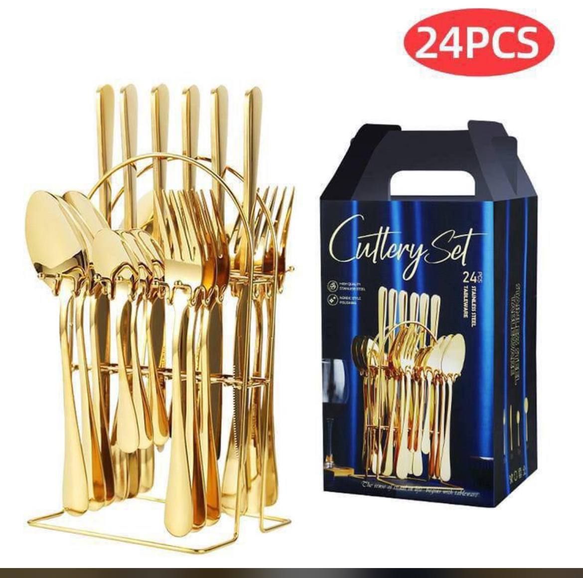 Gold Cutlery Spoon Set